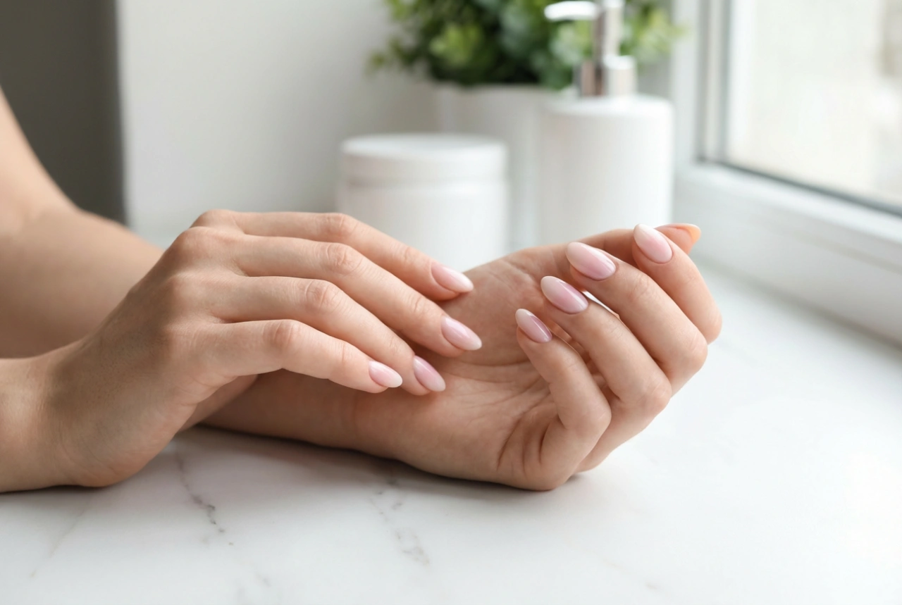 Uñas ombré claras: un delicado degradado en pasteles y nude