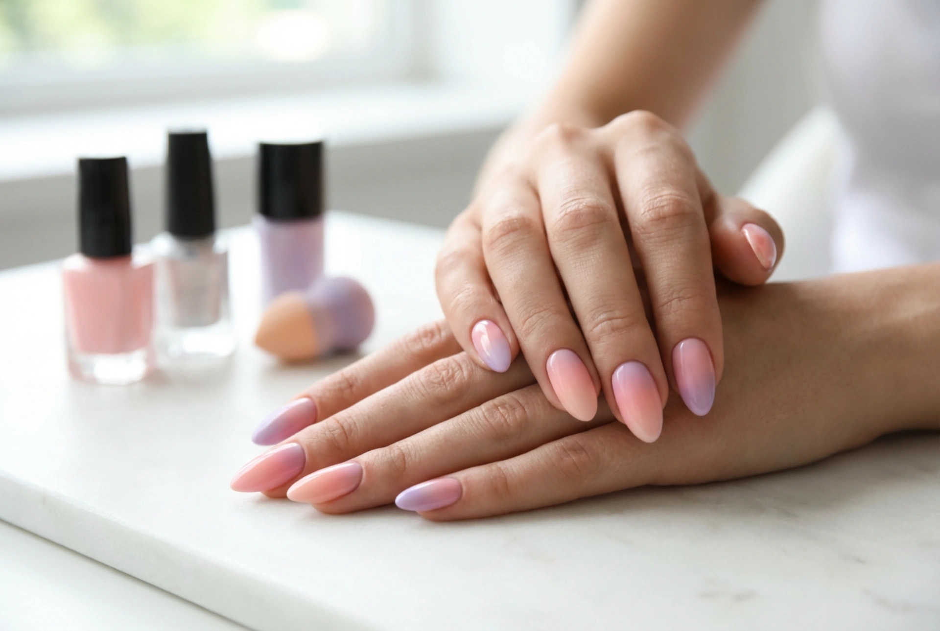 Manicura colorida: uñas ombré de tres colores con tres métodos sencillos