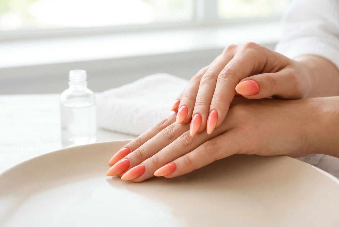 Uñas coral ombre: un gradiente fresco y veraniego paso a paso