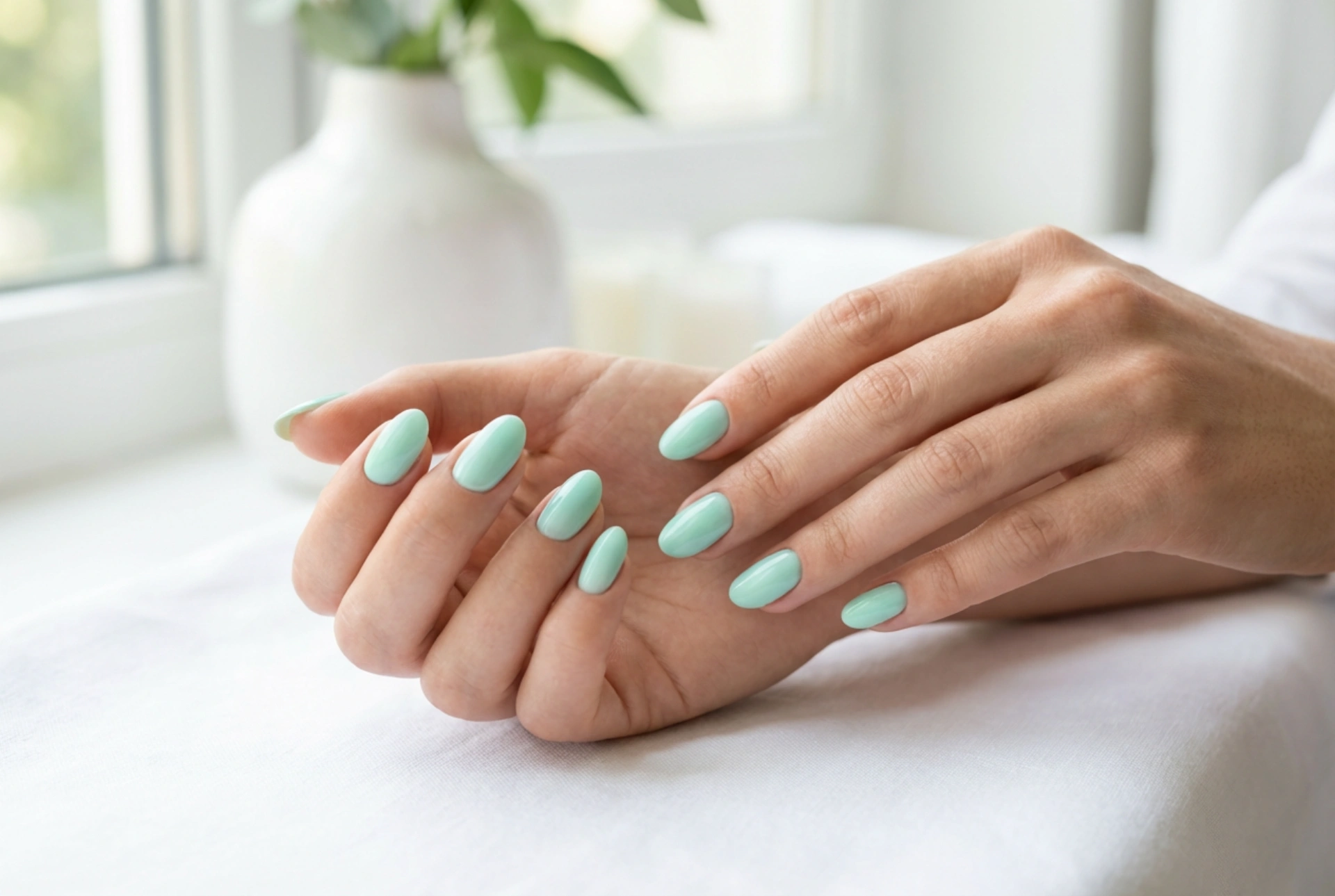 Uñas ombré de menta: un gradiente fresco y frío para el verano