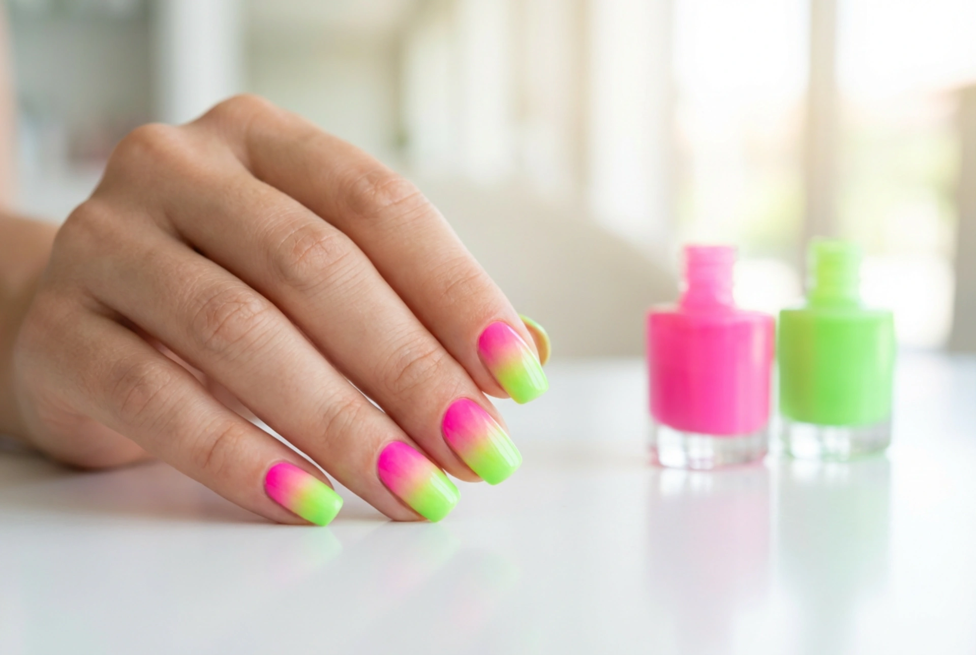 Cómo Hacer Uñas Ombre Neón: Selección de Colores y Técnica