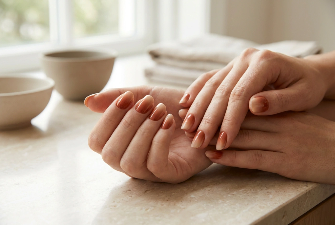 Manicura de temporada: uñas ombre de otoño paso a paso