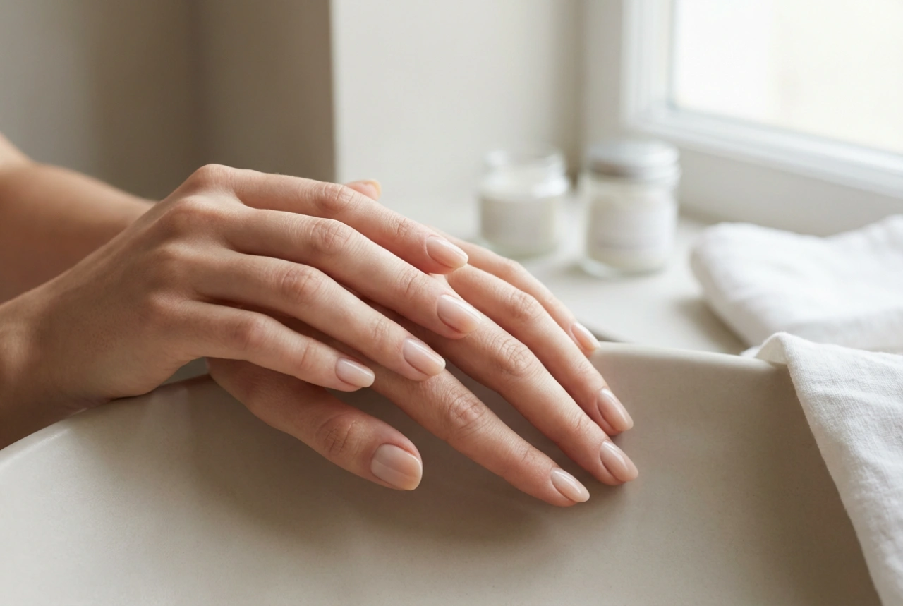 Uñas ombre naturales y sutiles: del tono nude al beige lechoso