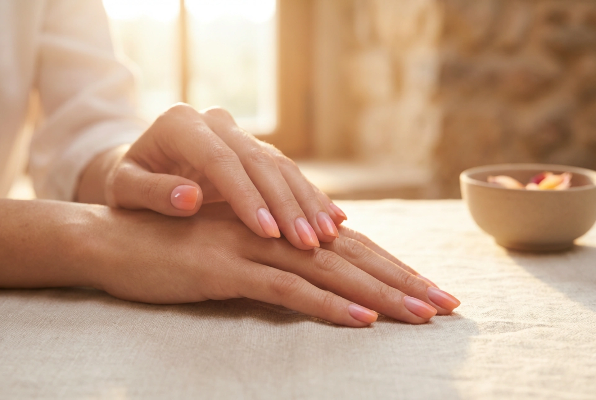 Uñas ombré rosa y naranja: un atardecer de verano en tus manos