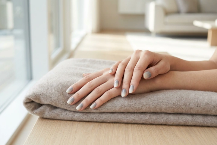 Uñas ombre grises paso a paso: elegancia fría en casa