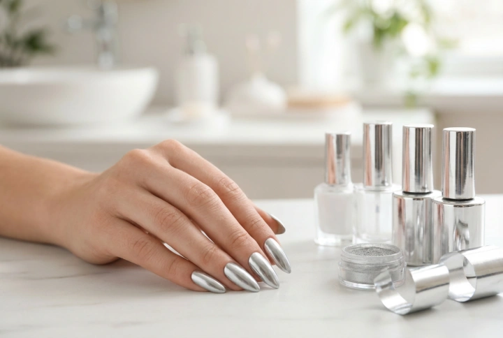 Cómo conseguir uñas plateadas: esmalte, polvo, lámina y cromo