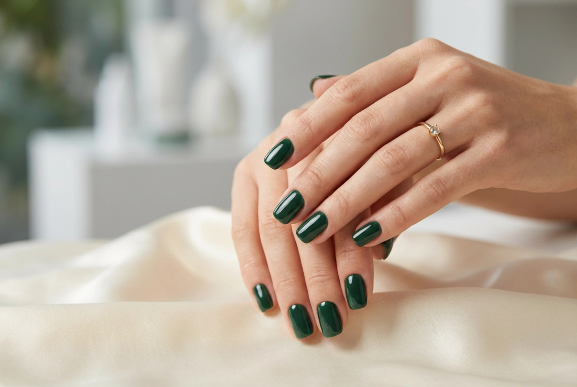 Esmalte semipermanente verde para una manicura elegante: cómo elegir el tono y aplicarlo correctamente