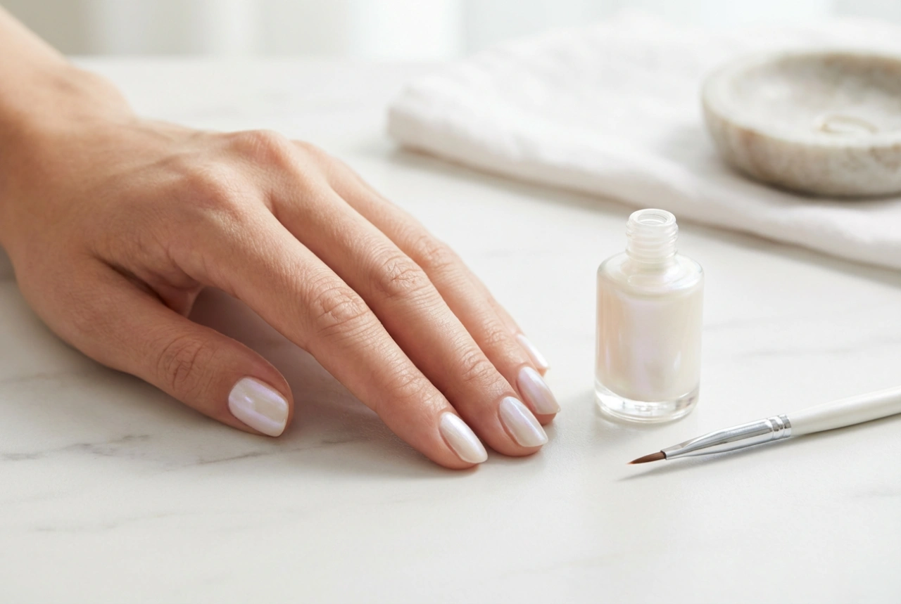 Esmalte semipermanente perlado sin marcas: técnica de aplicación y la base adecuada