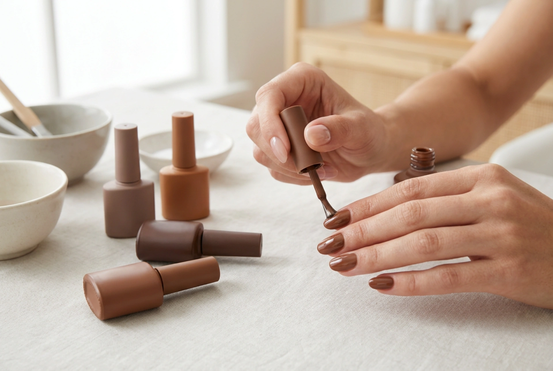 Esmalte semipermanente marrón: cómo elegir el tono y lograr una aplicación suave