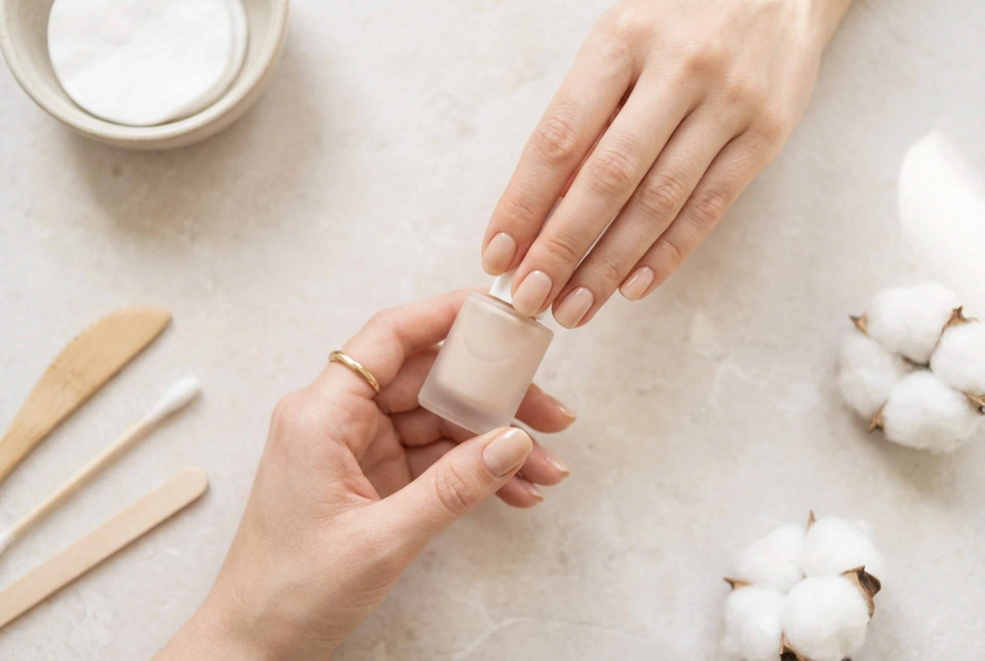 Esmalte semipermanente 5 en 1 en la práctica: manicura rápida paso a paso