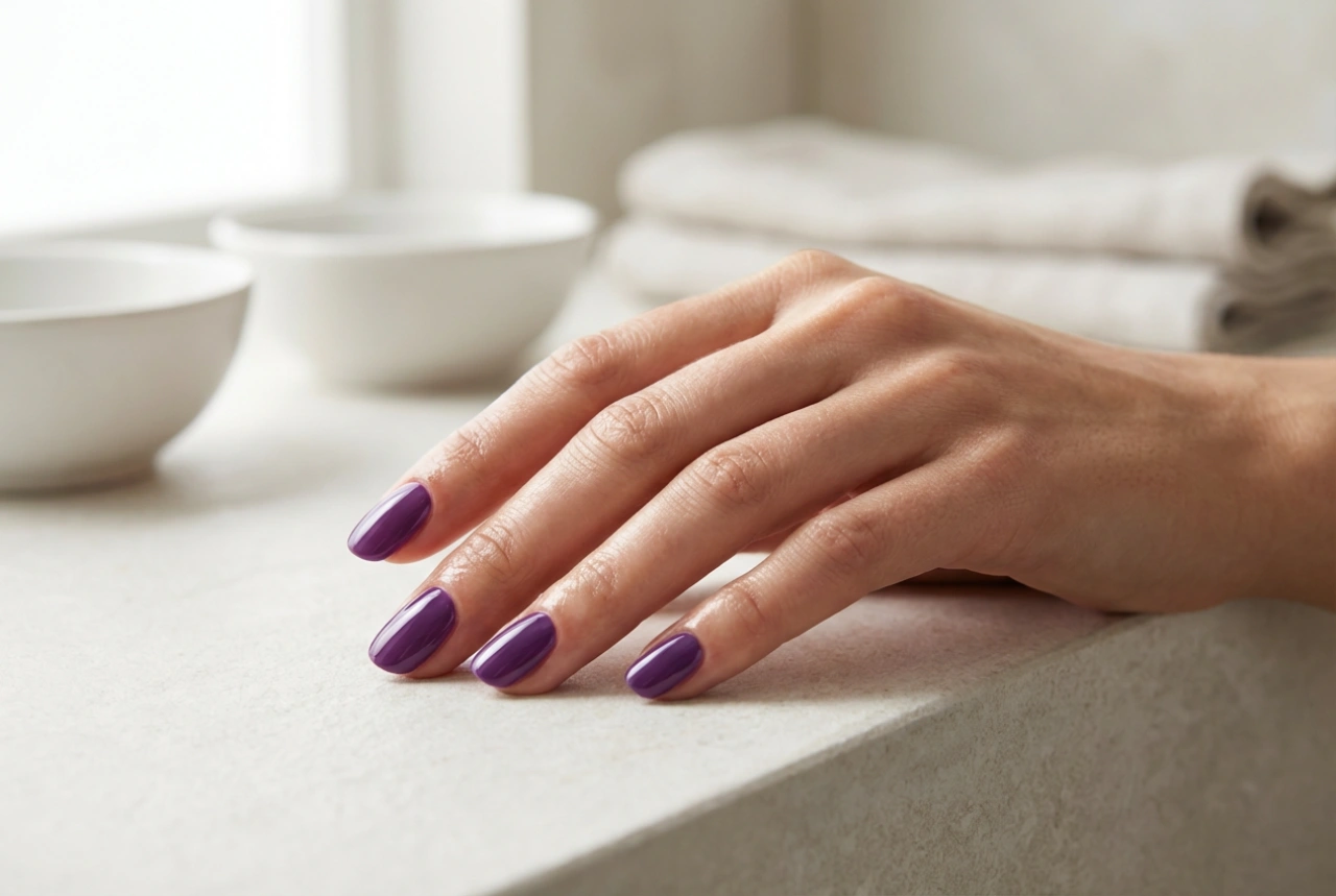 Esmalte de uñas permanente violeta: cómo lograr una cobertura uniforme y un brillo perfecto