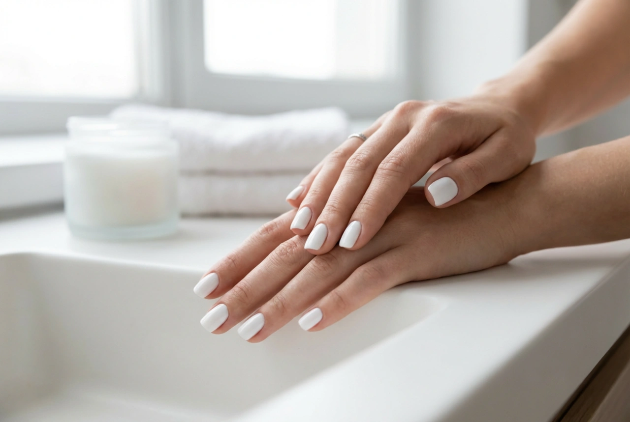 Esmalte de uñas semipermanente blanco sin rayas: trucos para una cobertura total y líneas limpias