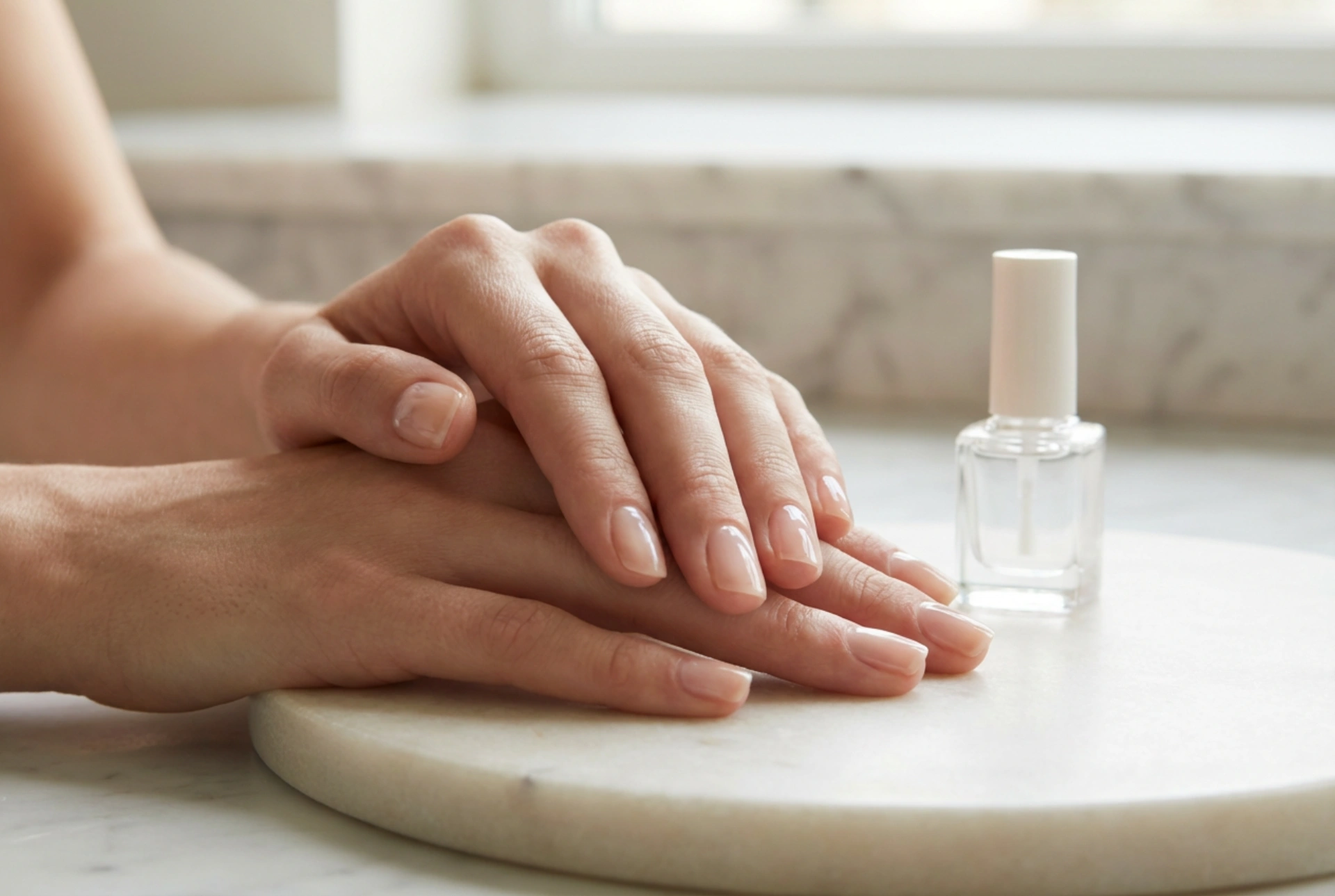 Esmalte de uñas transparente: brillo, protección y un retoque rápido