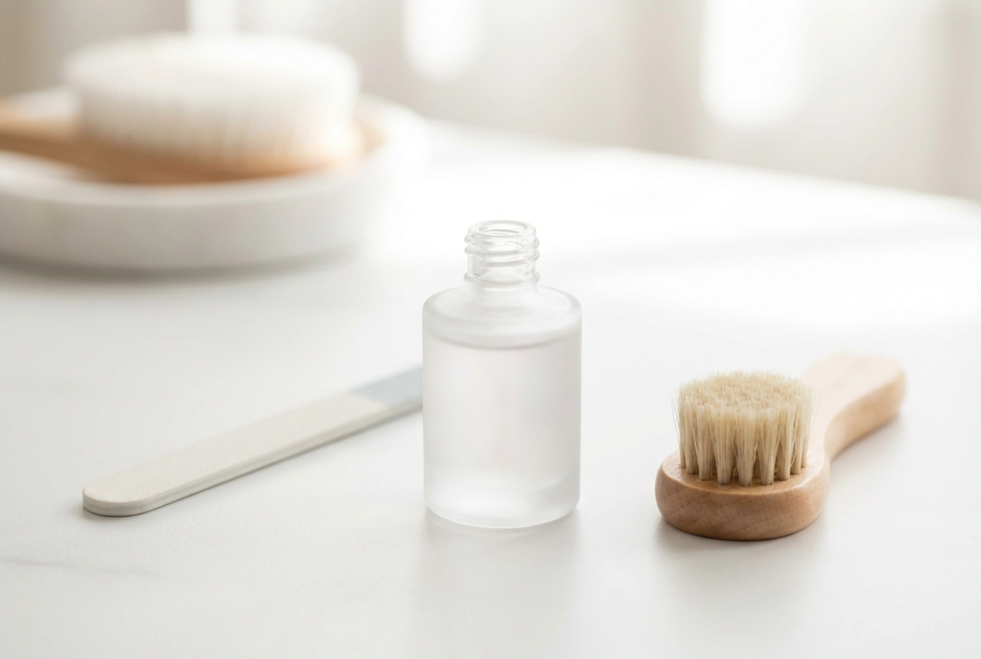 Base de proteínas para uñas: fortalecimiento, aplicación y limado del exceso
