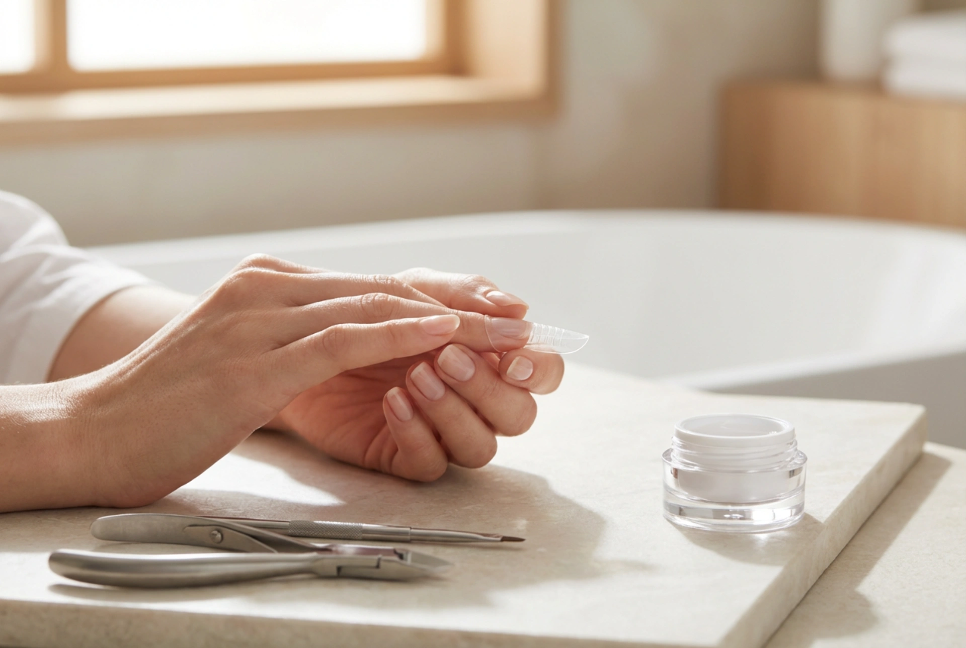 Moldes duales para uñas: modelado de la forma, aplicación y retirada