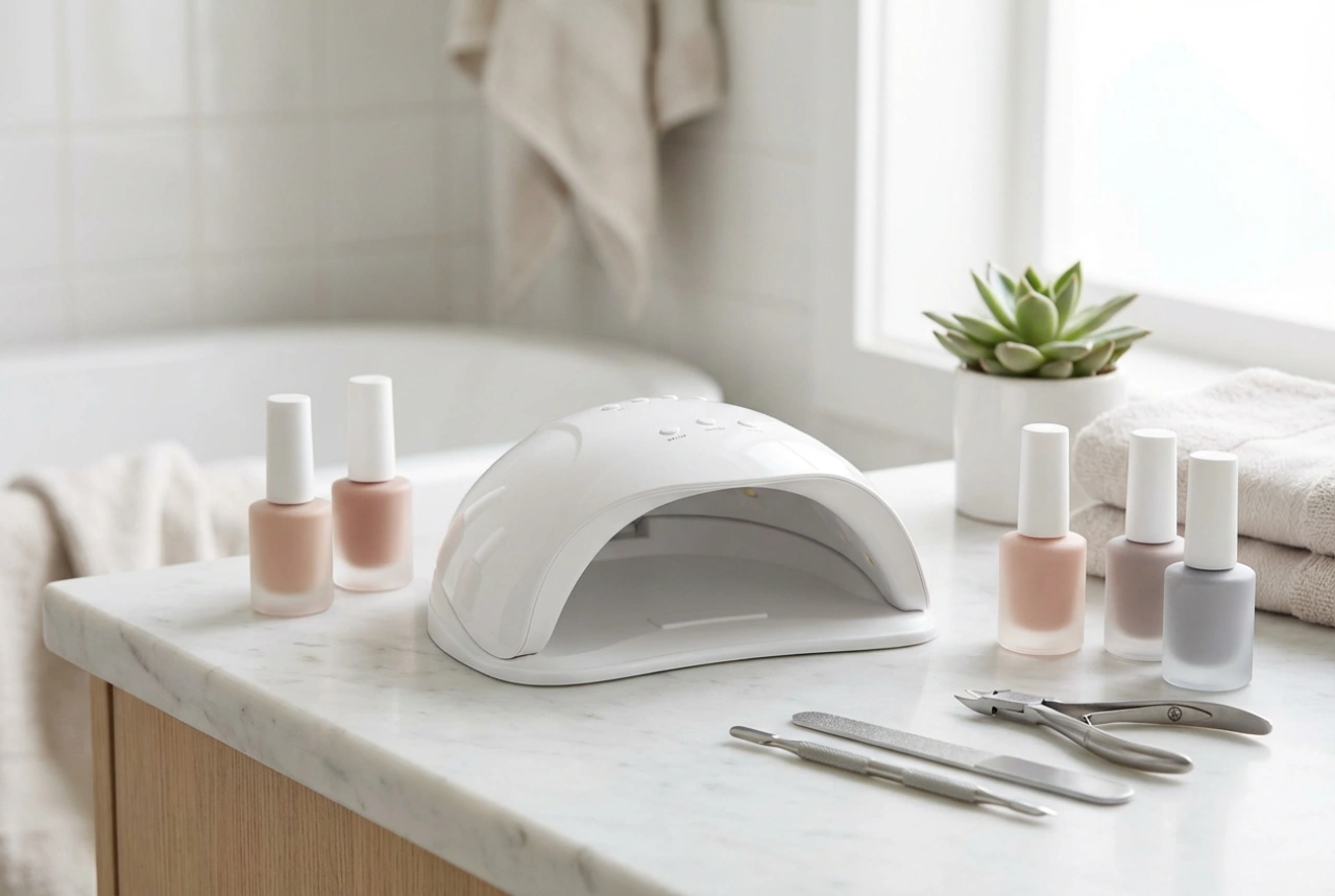 Lámpara UV/LED para manicura semipermanente: potencia, tiempos de curado y seguridad
