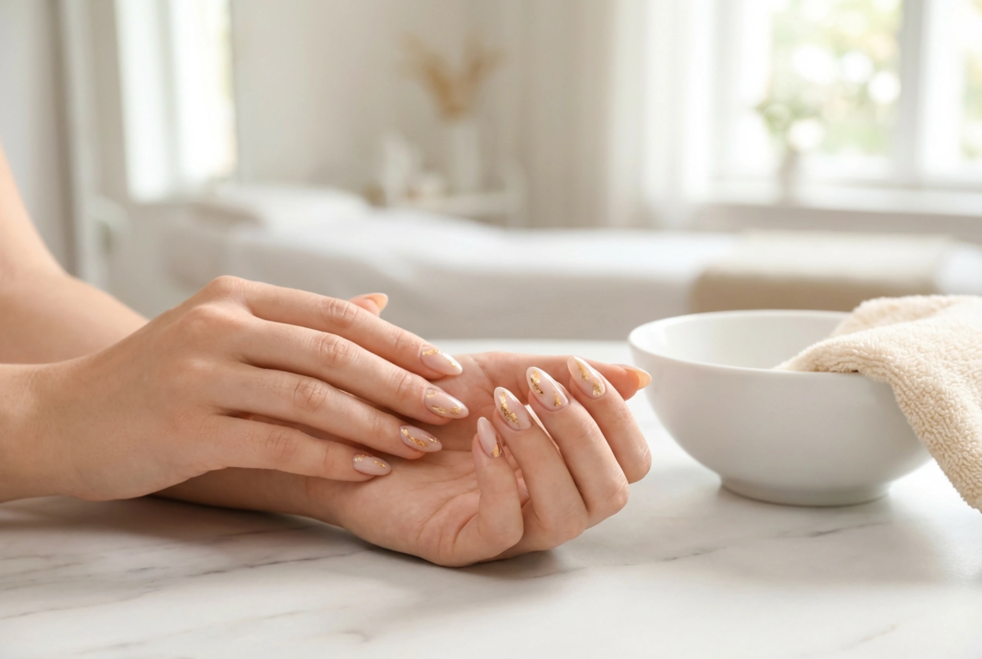 Papel de oro en las uñas: técnicas de aplicación y acabado duradero