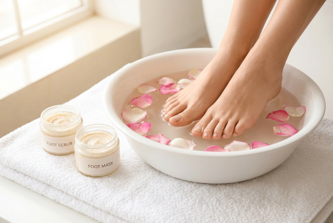 Pedicura SPA: relajación en casa, remojo, exfoliación y mascarilla para pies
