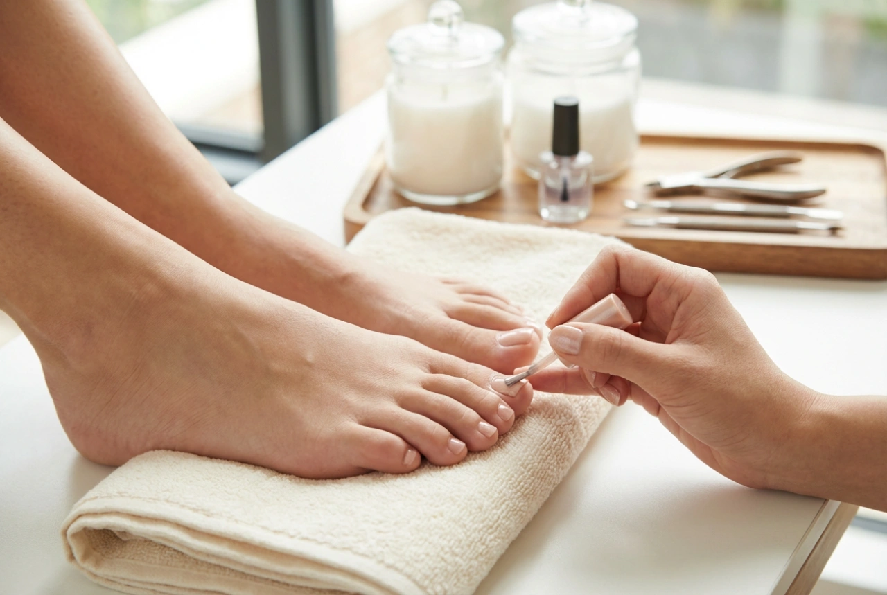 Esmaltado semipermanente en pedicura: preparación, aplicación y sellado paso a paso