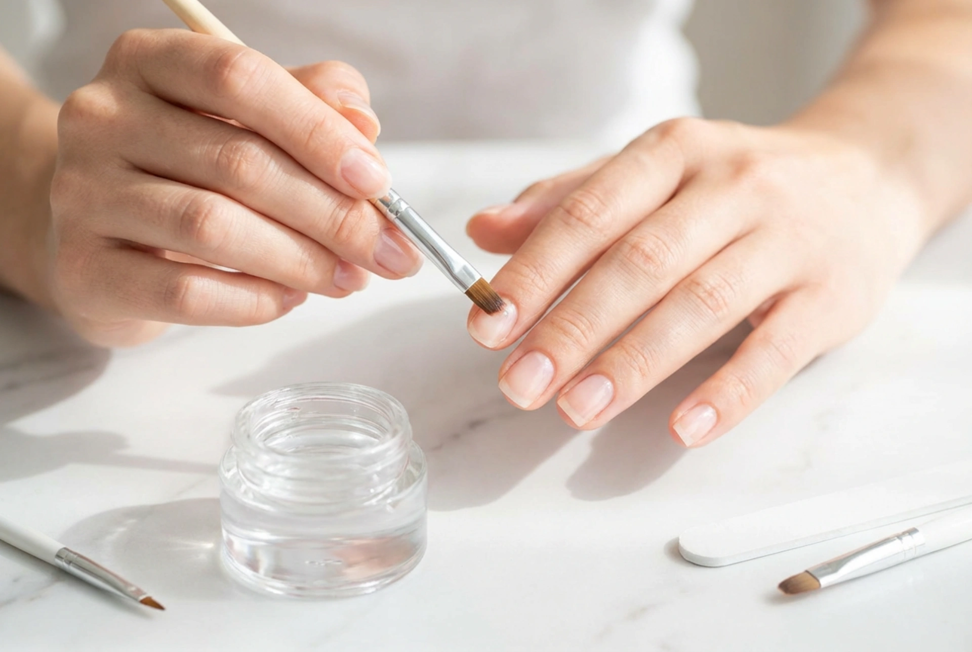 Base para uñas de gel en la práctica: preparación de la uña y aplicación