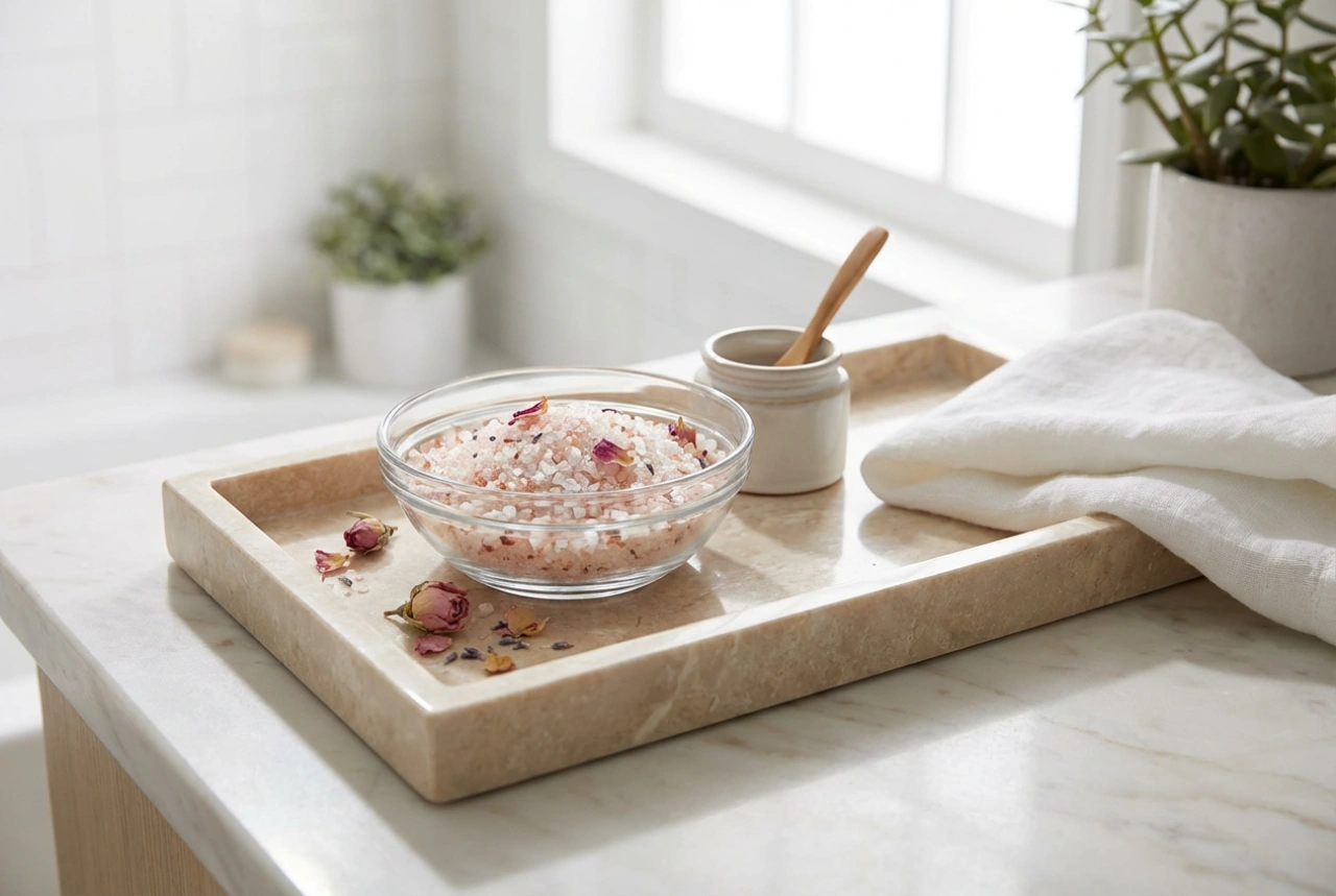Sales de baño: cómo preparar un baño relajante y cuidar la piel