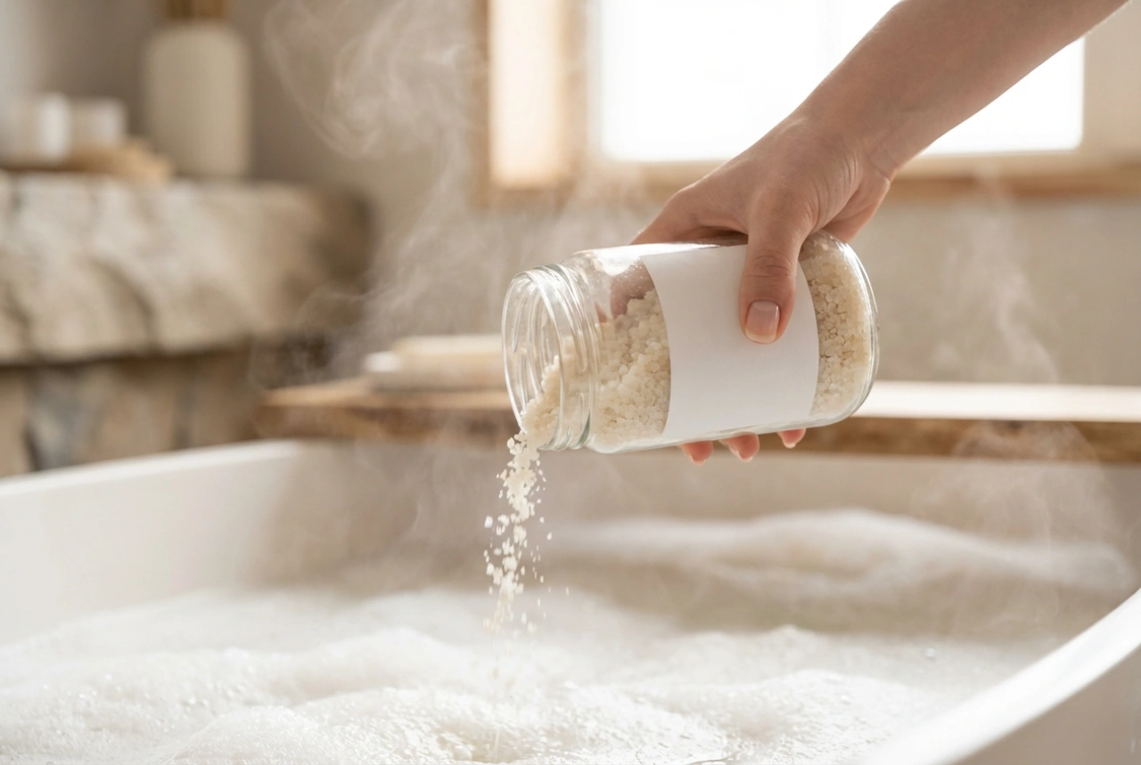 Sal de magnesio para el baño: un relajante spa en casa paso a paso