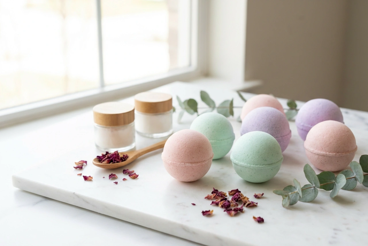 Bombas de baño caseras: cómo hacerlas, moldearlas y secarlas