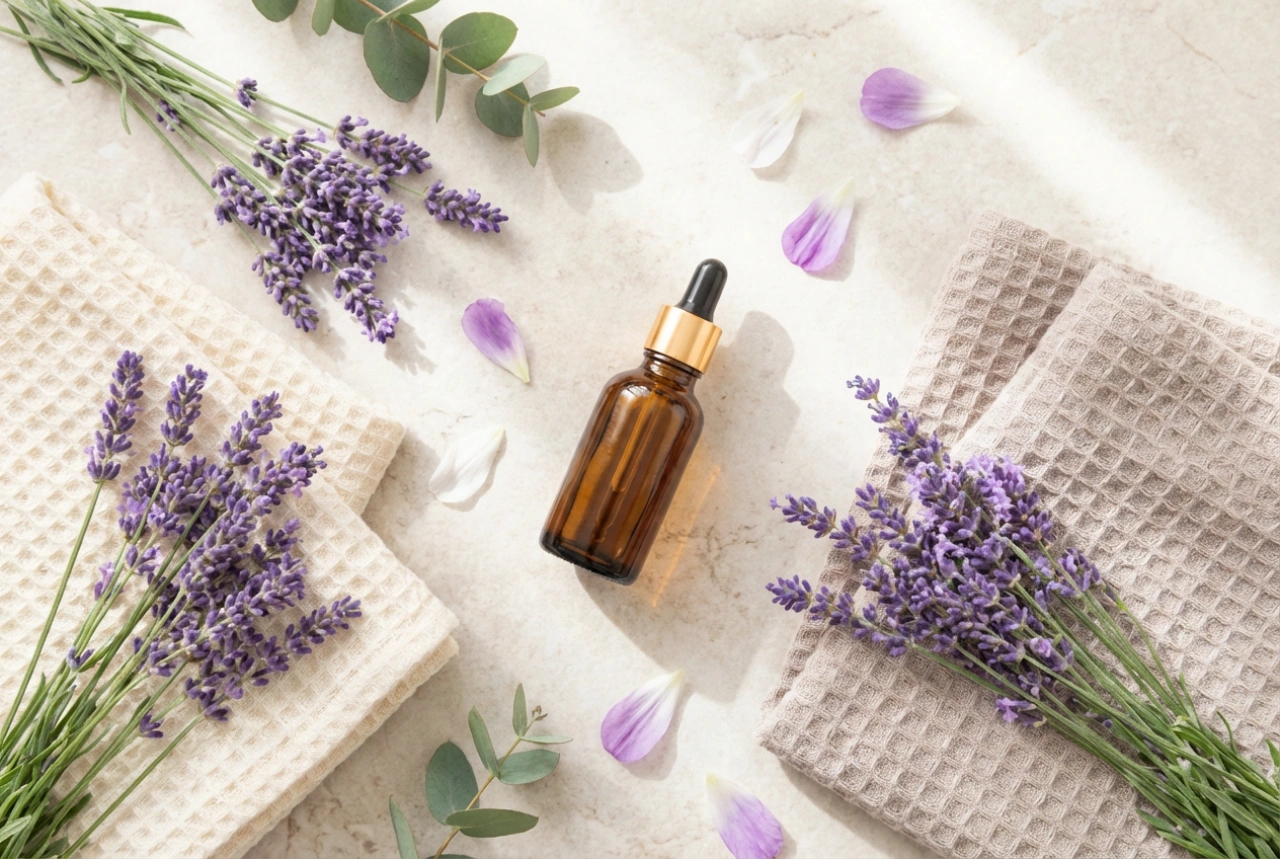 Aceite de lavanda natural en el cuidado: baño, bruma y masaje