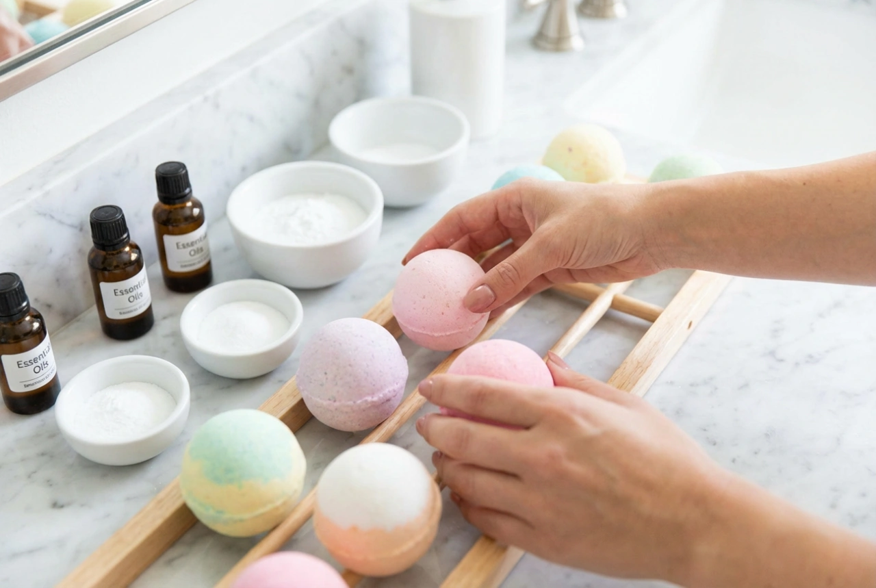 Bombas de baño caseras: paso a paso desde la mezcla hasta el secado