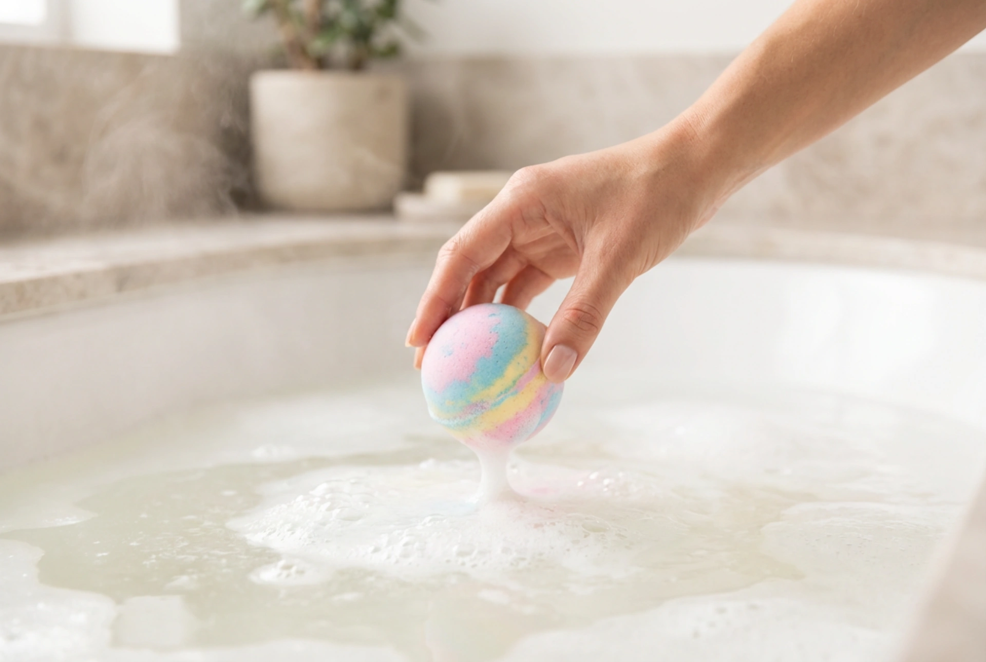Bomba de baño efervescente: cómo lograr una buena espuma y efervescencia