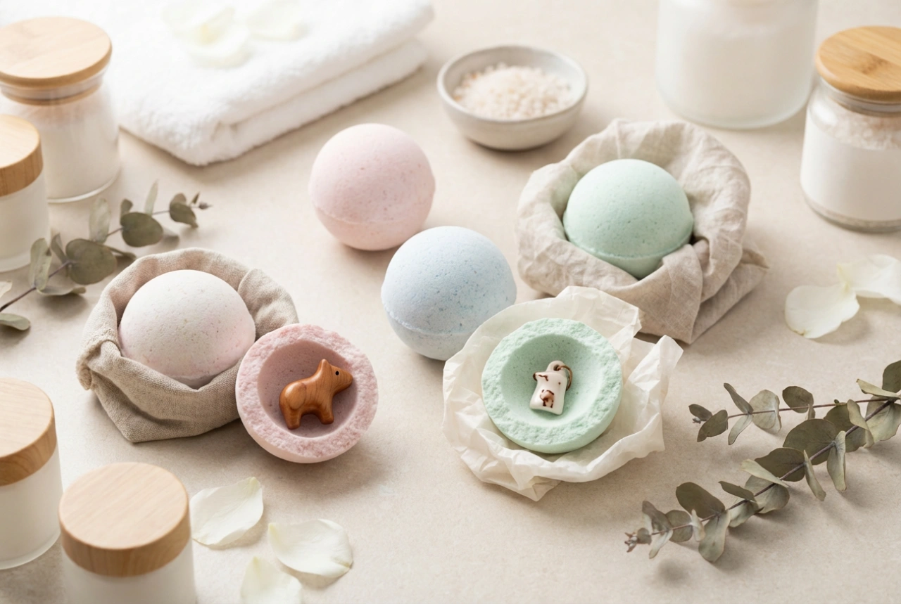 Bolas de baño con juguete: cómo esconder la sorpresa y empaquetarlas