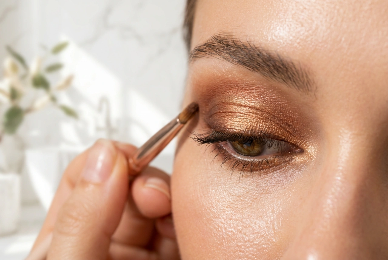 Sombra de ojos líquida: aplicación uniforme, capas y durabilidad