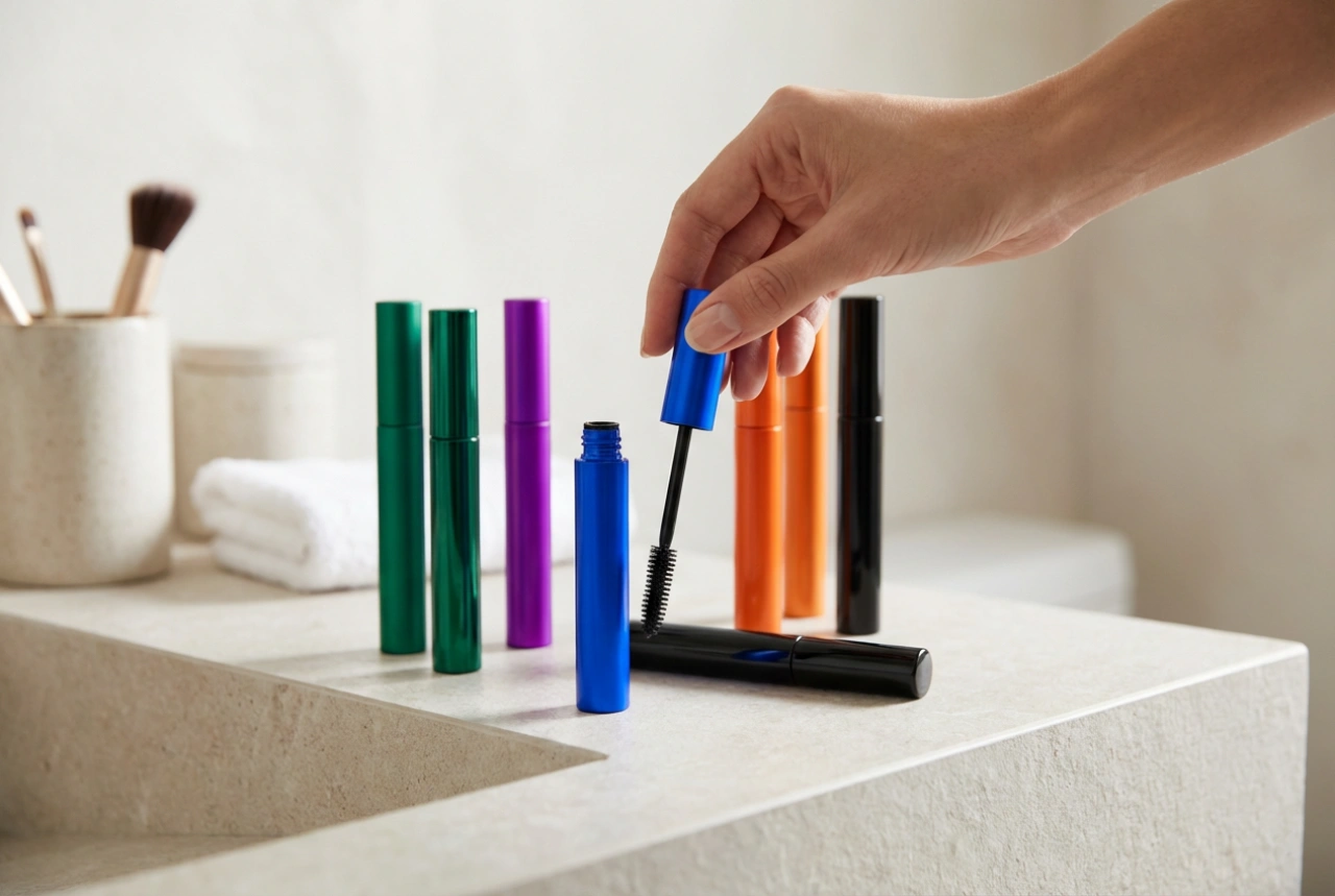 Máscaras de pestañas de colores para el día y la noche: selección de tonos y aplicación