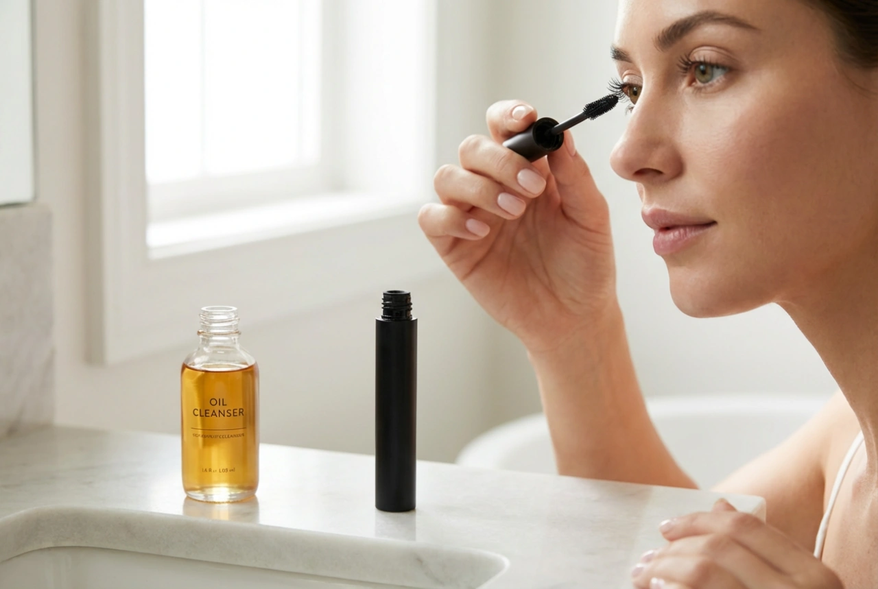 Máscara de pestañas resistente al agua: aplicación sin grumos y desmaquillado seguro con aceite