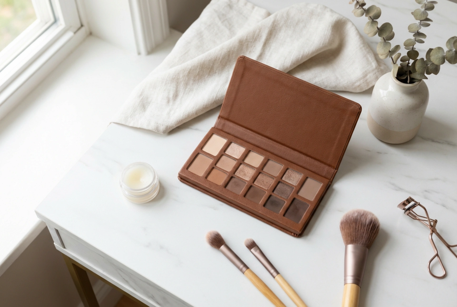 Paleta de sombras marrones en la práctica: tres combinaciones universales para el día y la noche