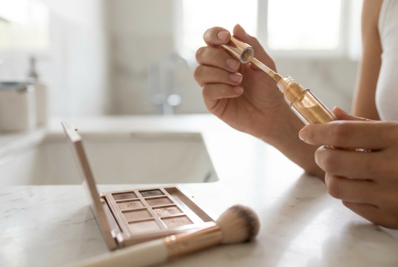 Sombras de ojos líquidas: técnicas de aplicación y combinación con sombras en polvo