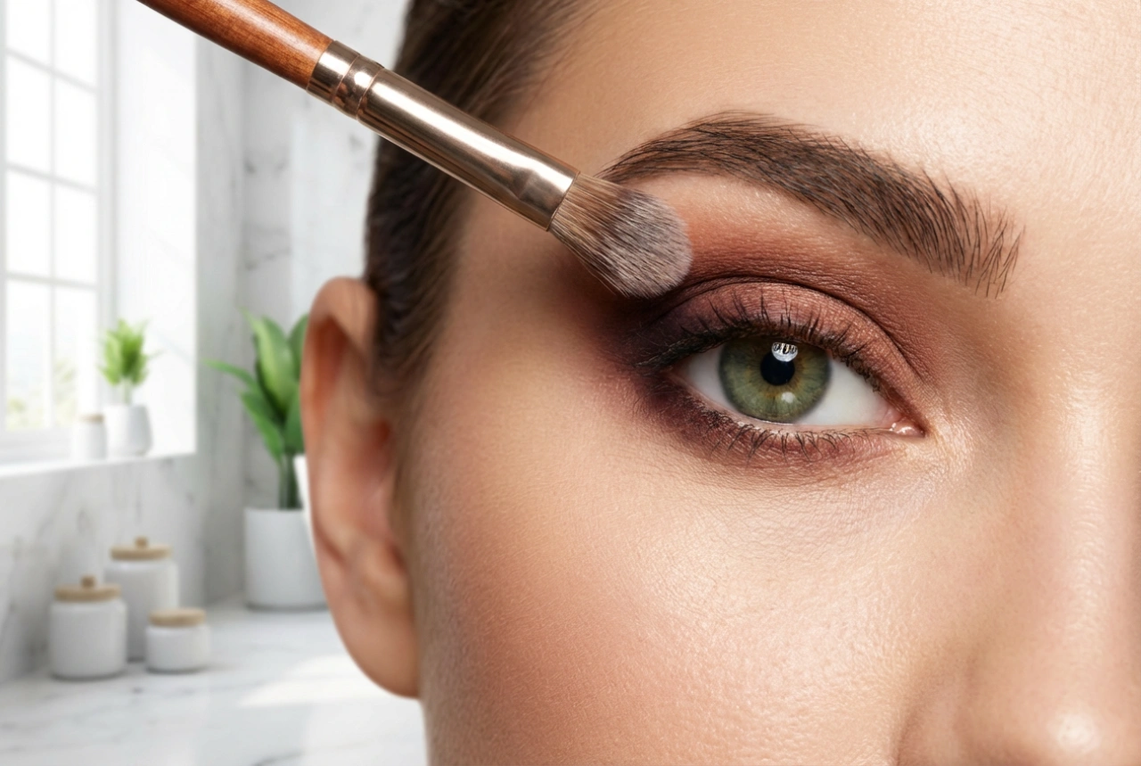 Maquillaje para ojos verdes: del castaño a la ciruela, paso a paso