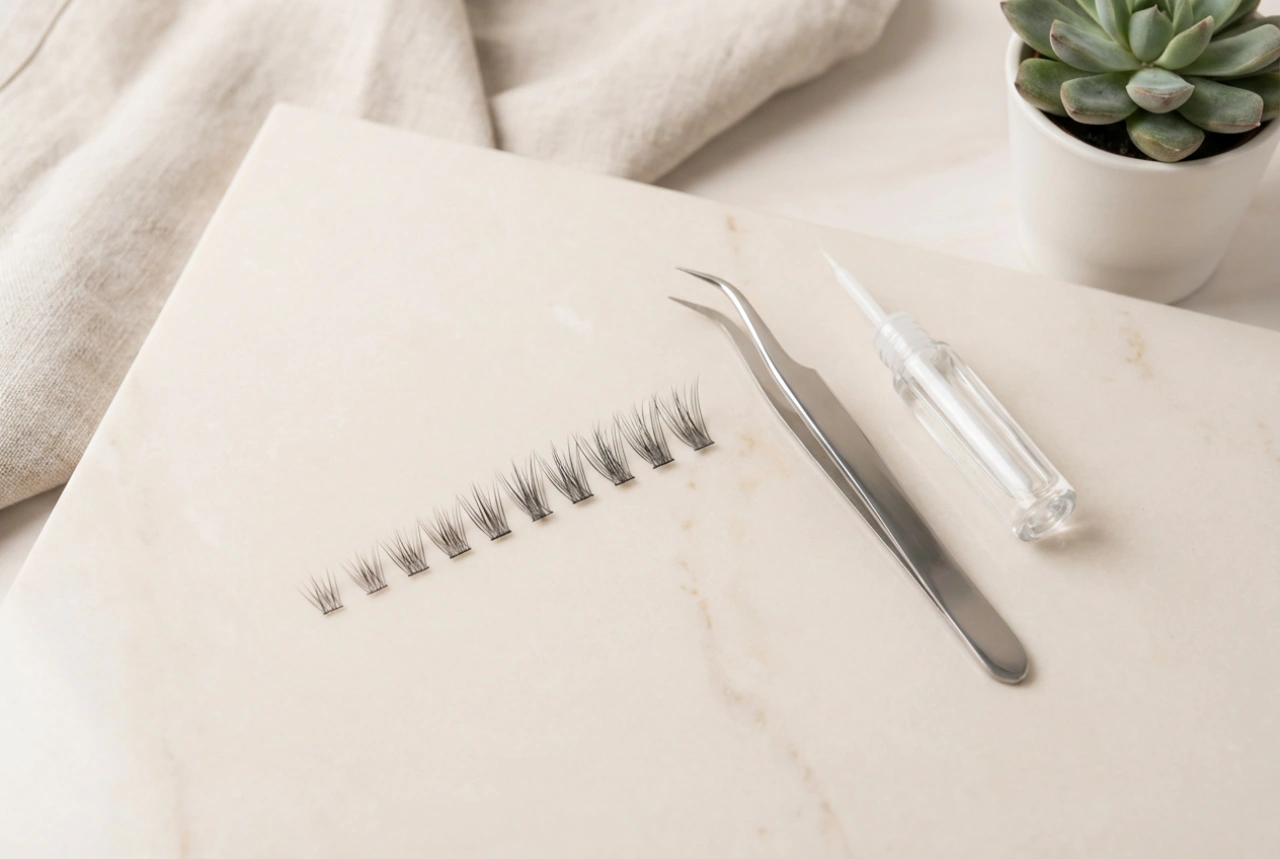 Pestañas en racimo para principiantes: elección de la longitud y aplicación