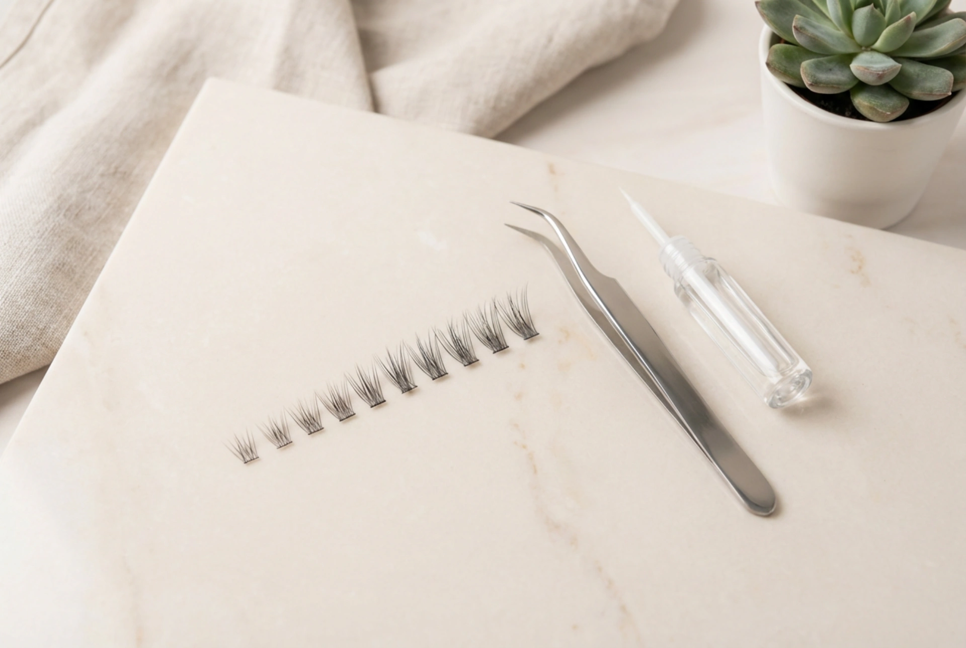 Pestañas en racimo para principiantes: elección de la longitud y aplicación