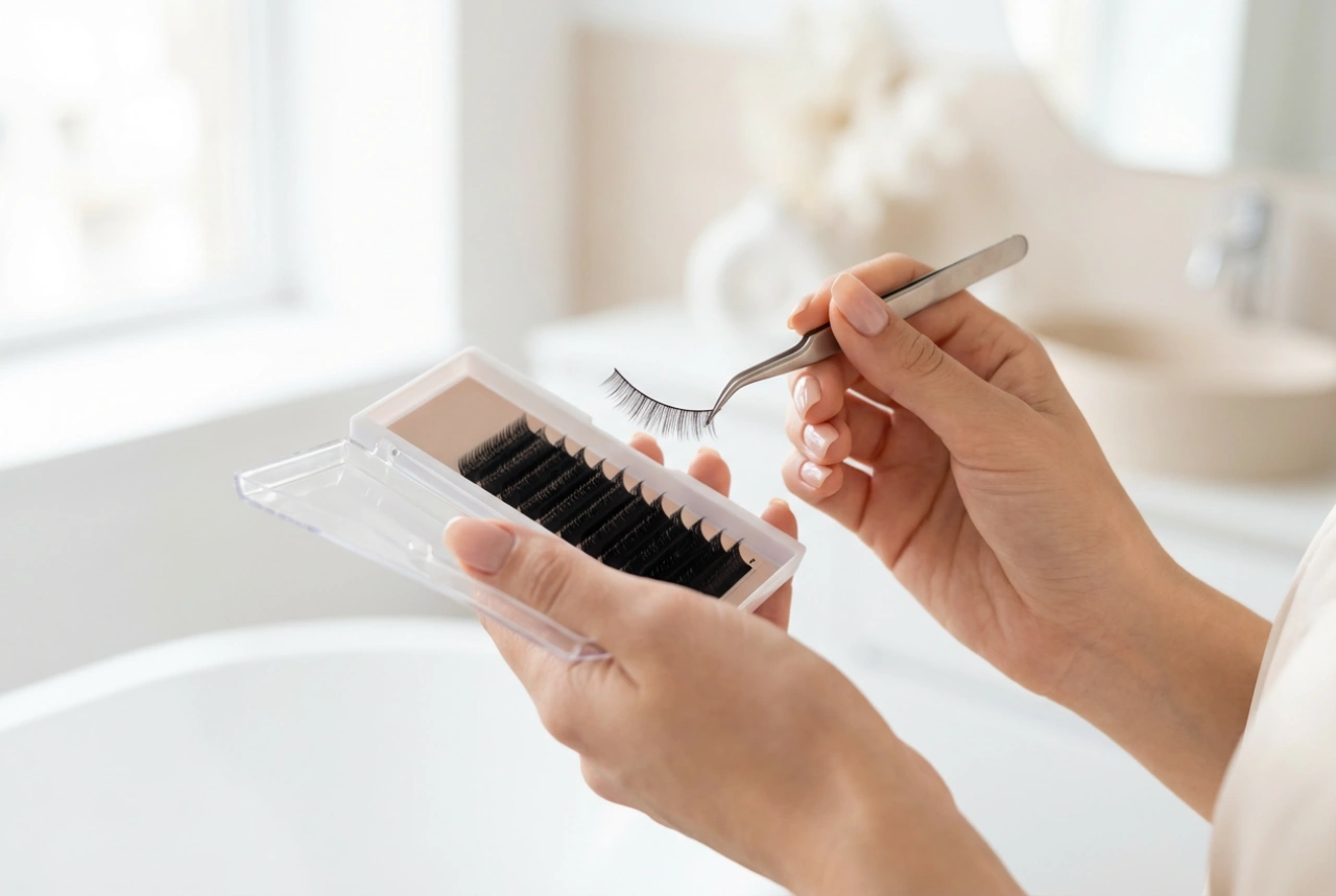 Pestañas postizas paso a paso: ajuste de longitud y línea