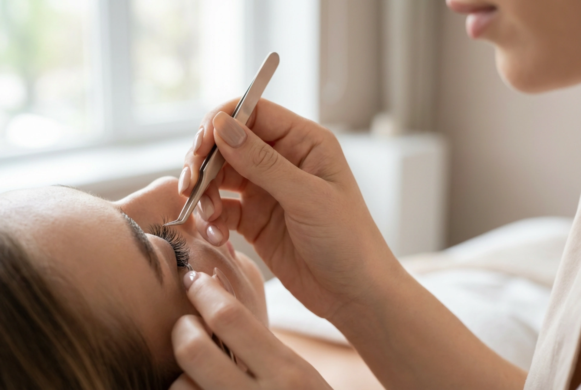 Pestañas en racimo con pegamento: aplicación rápida, colocación y unión