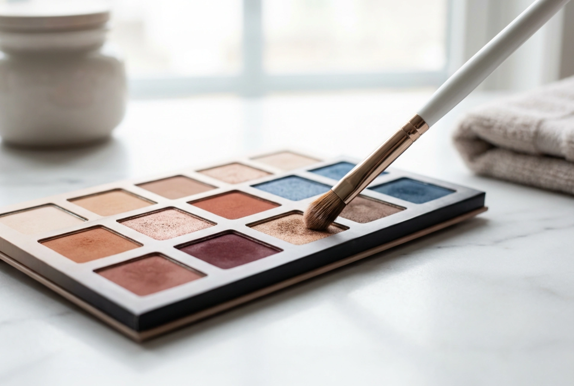 Paleta de sombras de colores para el día y la noche: técnicas de aplicación