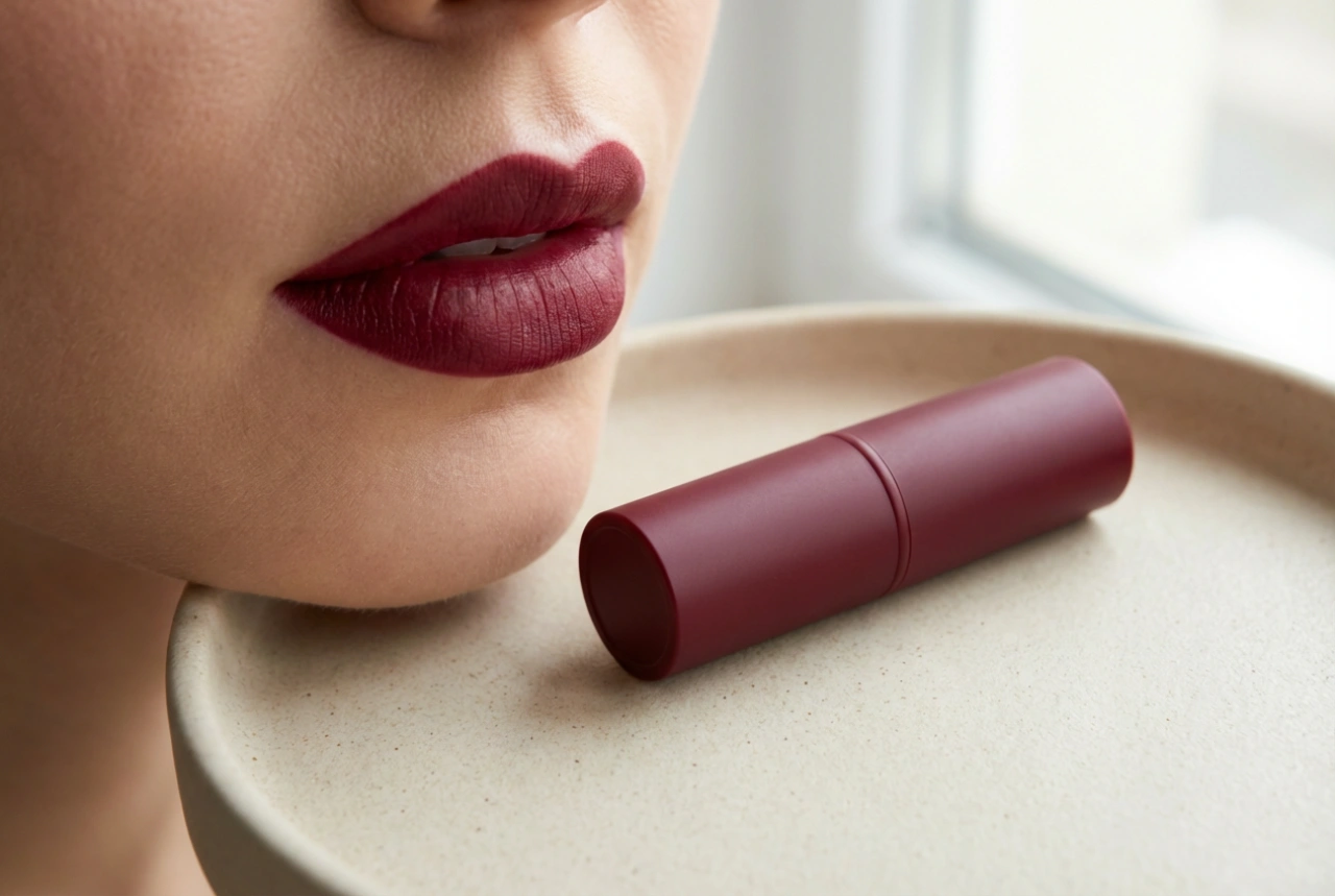 Lápiz labial burdeos: contorno perfecto, precisión y durabilidad del color
