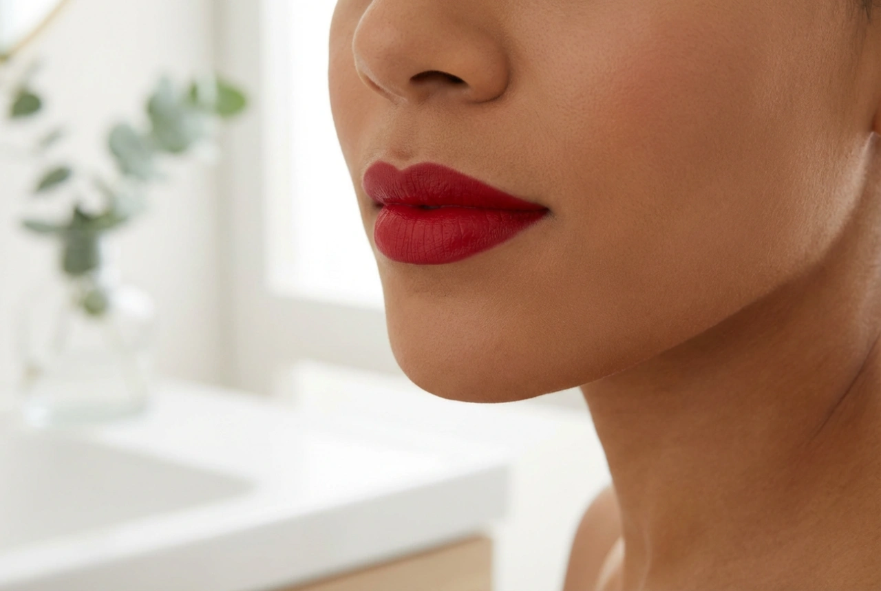 Labial rojo: cómo elegir el tono, delinear y fijar