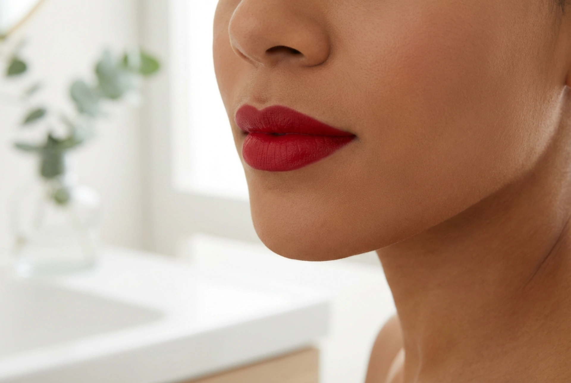 Labial rojo: cómo elegir el tono, delinear y fijar