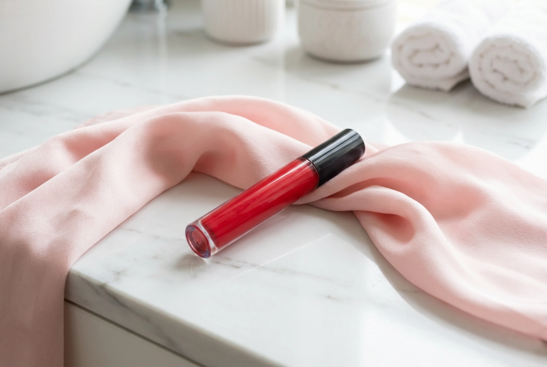 Brillo de labios rojo: una alternativa rápida a la barra de labios y métodos de aplicación