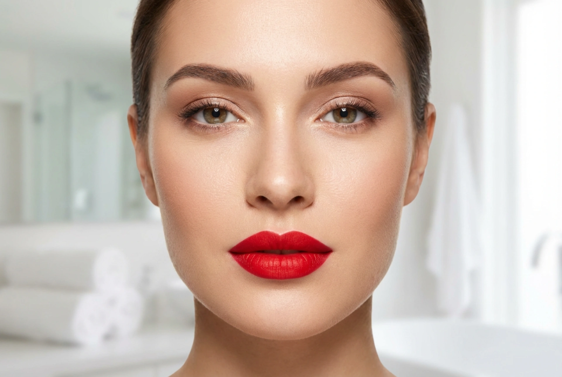 Maquillaje para labios rojos: equilibrio de ojos, piel y cejas paso a paso
