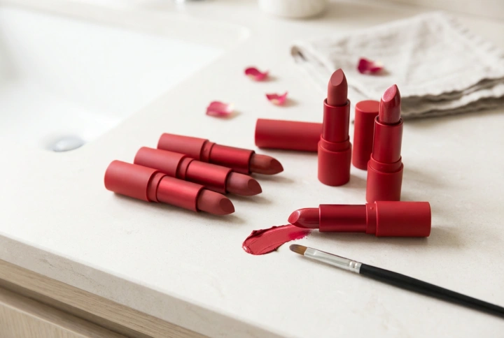 Labiales rojos: elección del acabado y técnicas para una aplicación precisa