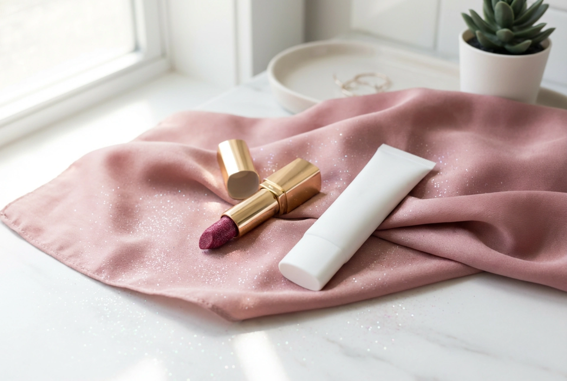 Pintalabios con purpurina: cómo combinarlo con una base y fijar el efecto brillante