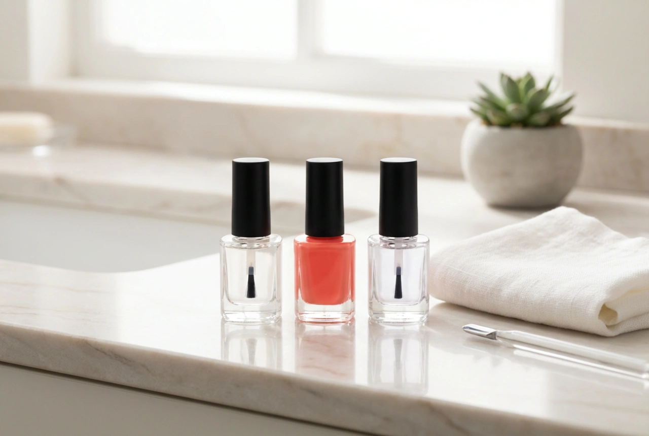 Esmalte de uñas duradero paso a paso: base, capas y top coat